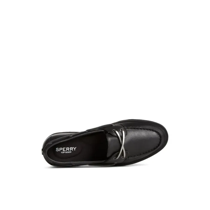 Sperry Lug Boat Shoe Black Women Boat Shoes