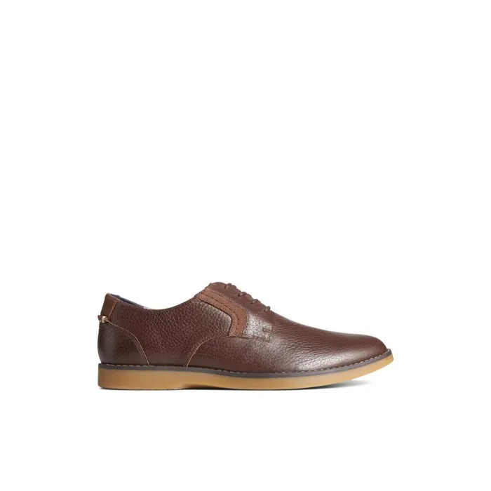 Sperry Newman Oxford Dress Shoe Brown Leather Smooth Men Loafers and Oxfords