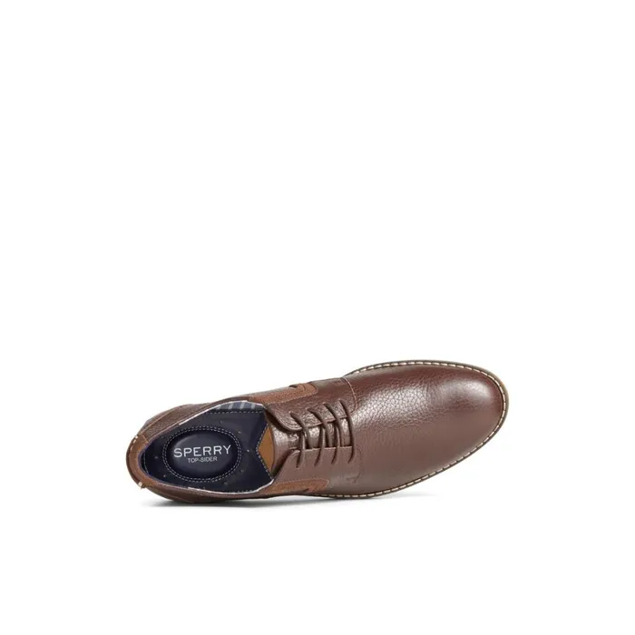 Sperry Newman Oxford Dress Shoe Brown Leather Smooth Men Loafers and Oxfords