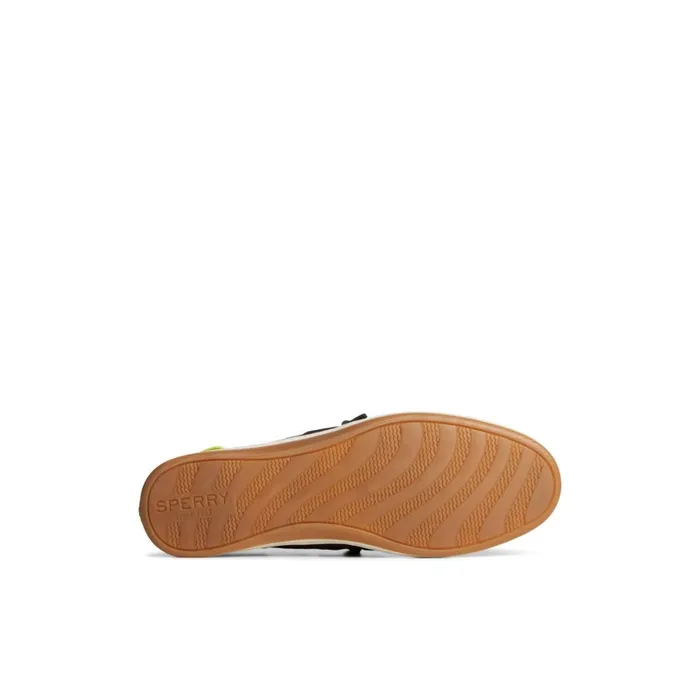 Sperry Songfish Cheetah Boat Shoe Black Women Boat Shoes