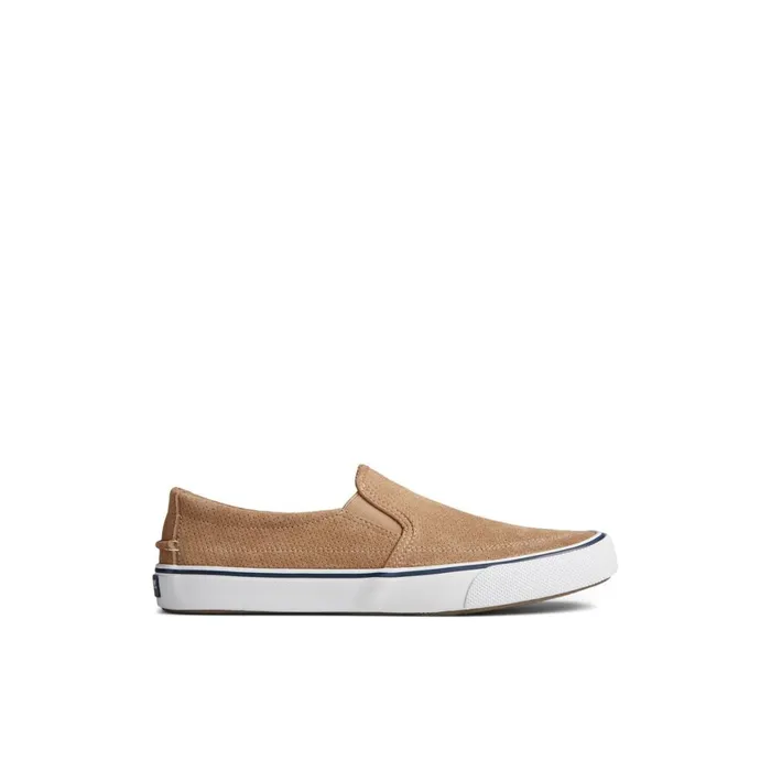 Sperry Striper II Twin Gore Perforated Slip On Sneaker Medium Beige Men Sneakers