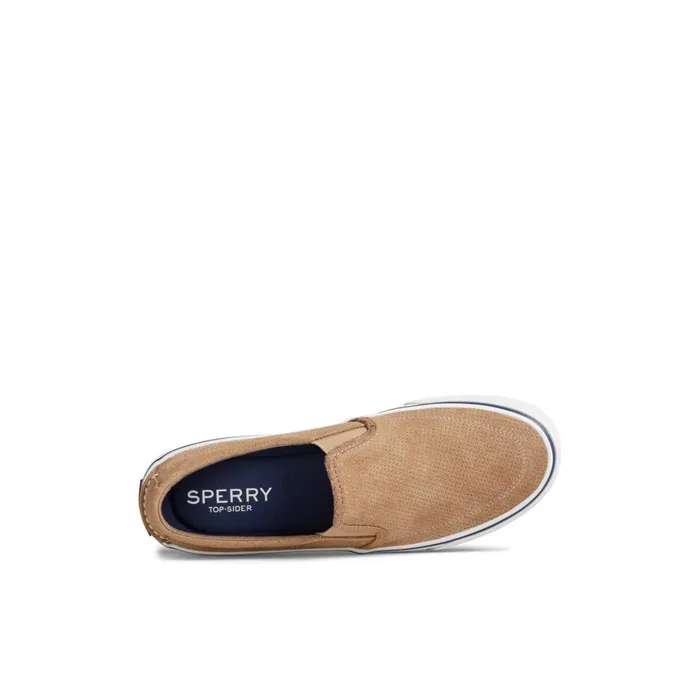 Sperry Striper II Twin Gore Perforated Slip On Sneaker Medium Beige Men Sneakers
