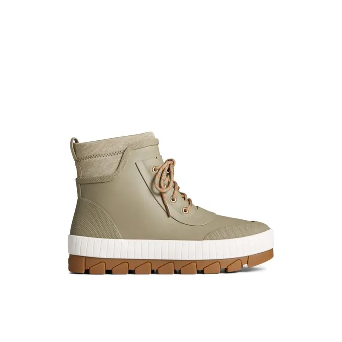 Sperry Torrent Rubber Lace Up Boot Green Women Boots