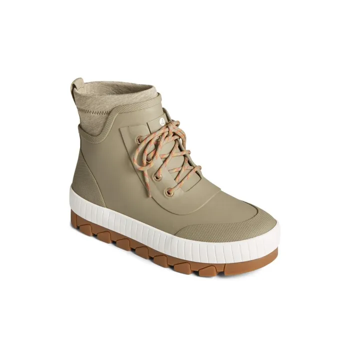 Sperry Torrent Rubber Lace Up Boot Green Women Boots