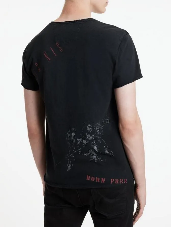 STENCIL TEE Black Clothing John Varvatos Graphic Tees