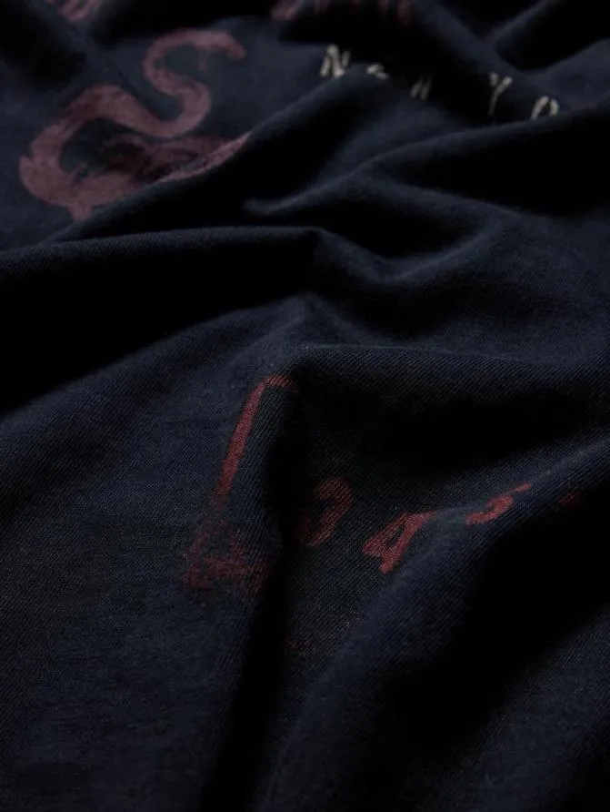 STENCIL TEE Black Clothing John Varvatos Graphic Tees