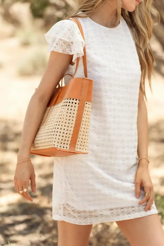 Stormi Mini Dress In White White Women Bohme Dresses