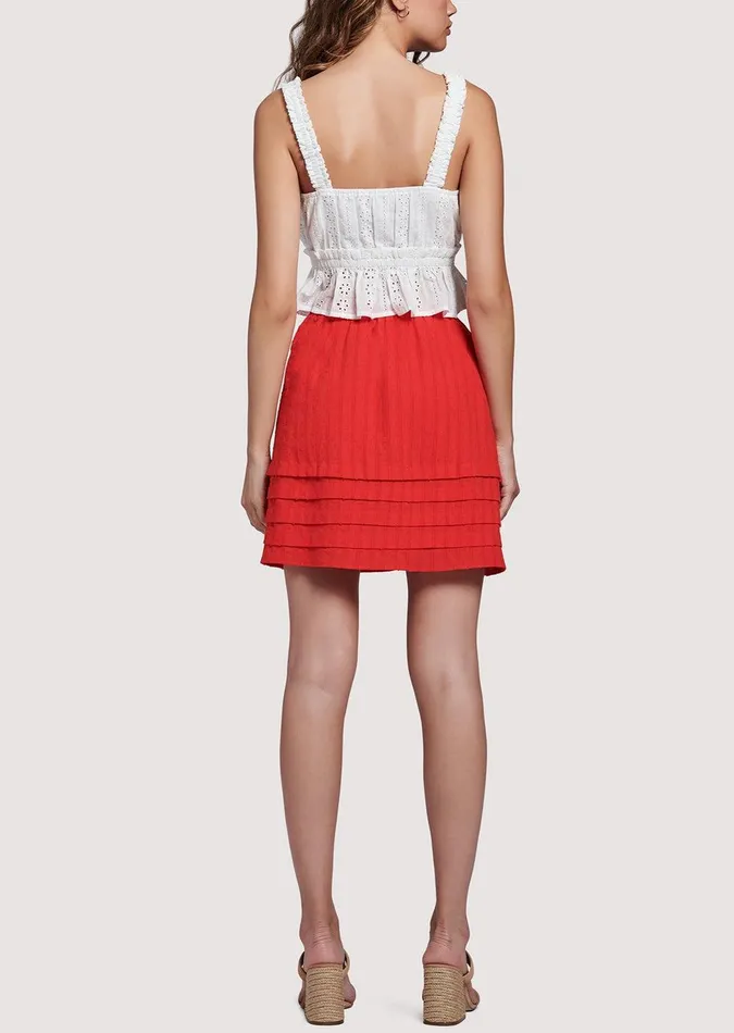 Strawberrry Waves Mini Skirt Red Women Lost Wander Skirts