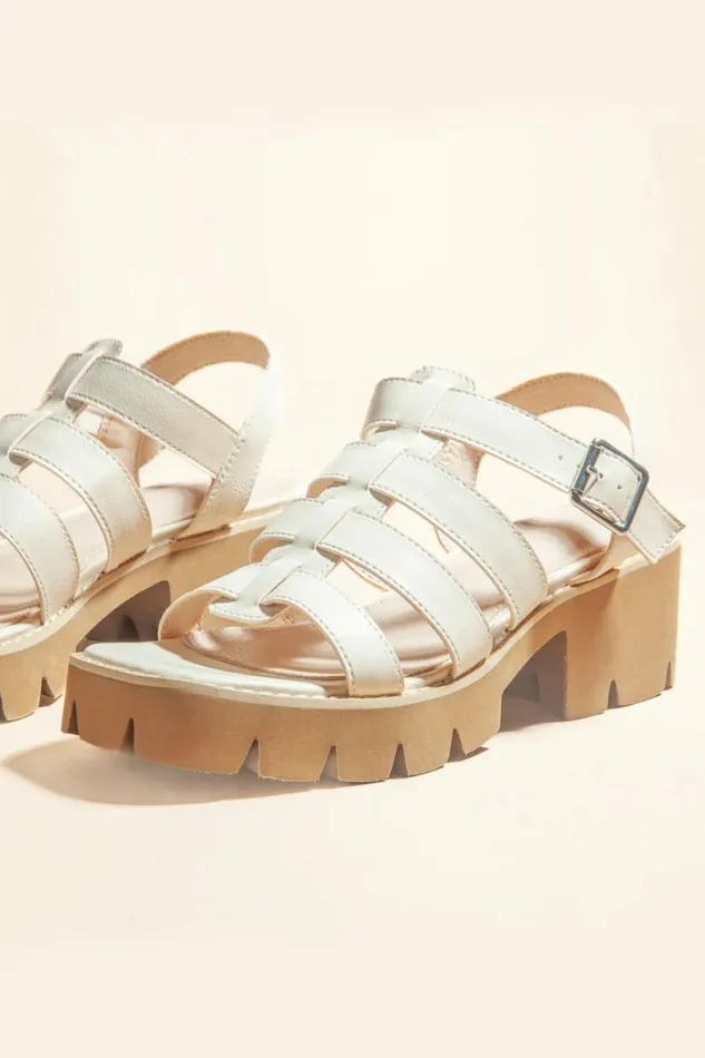 Summer Platform Sandals In Beige Beige Women Bohme Shoes