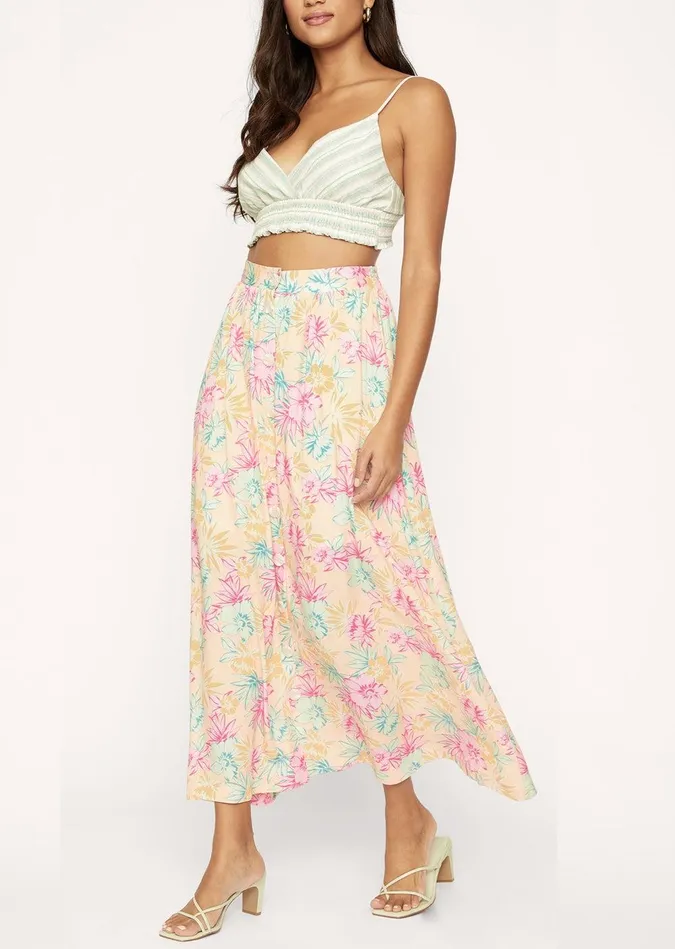Sunkist Aloha Maxi Skirt Peachmulti Women Lost Wander Skirts