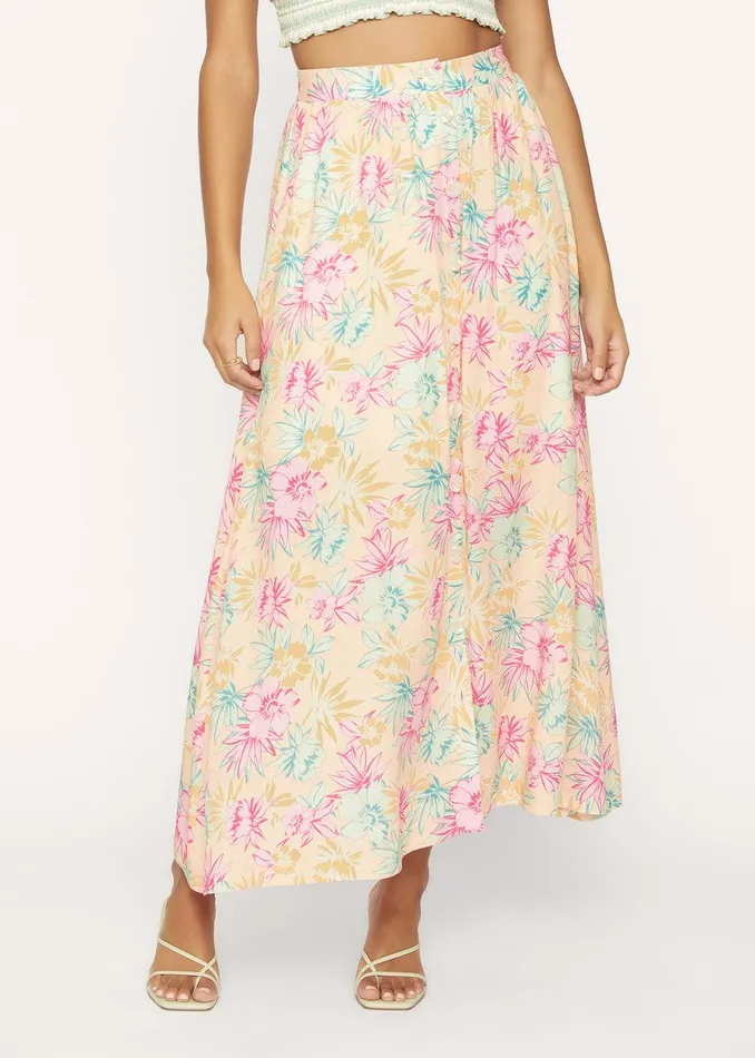 Sunkist Aloha Maxi Skirt Peachmulti Women Lost Wander Skirts