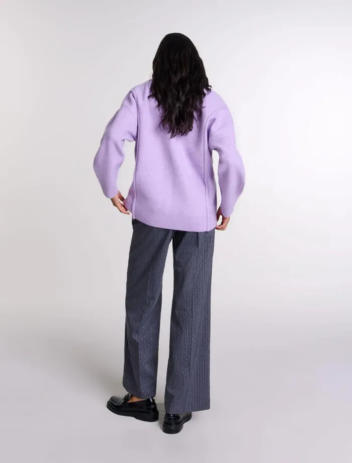 Sweaters and Cardigans Women Maje Longline Cardigan Parma Violet