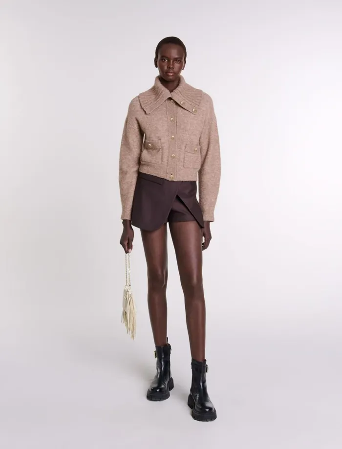 Sweaters and Cardigans Women Maje WoolBlend Cardigan Camel