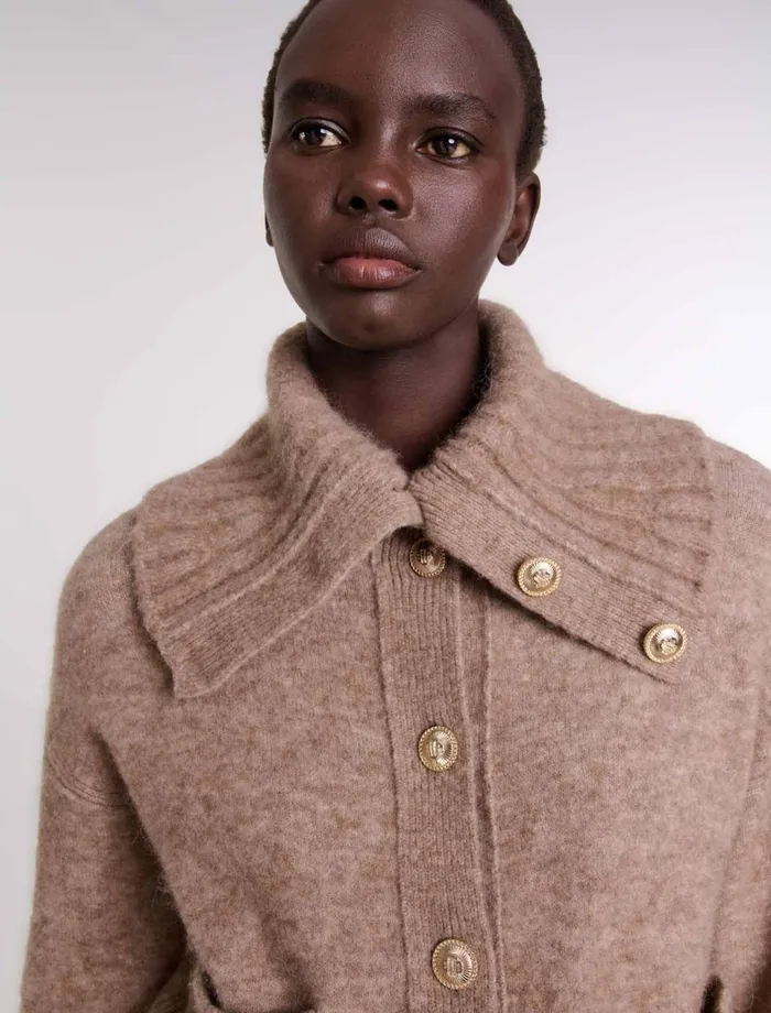 Sweaters and Cardigans Women Maje WoolBlend Cardigan Camel