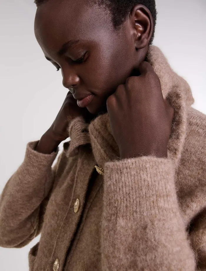 Sweaters and Cardigans Women Maje WoolBlend Cardigan Camel