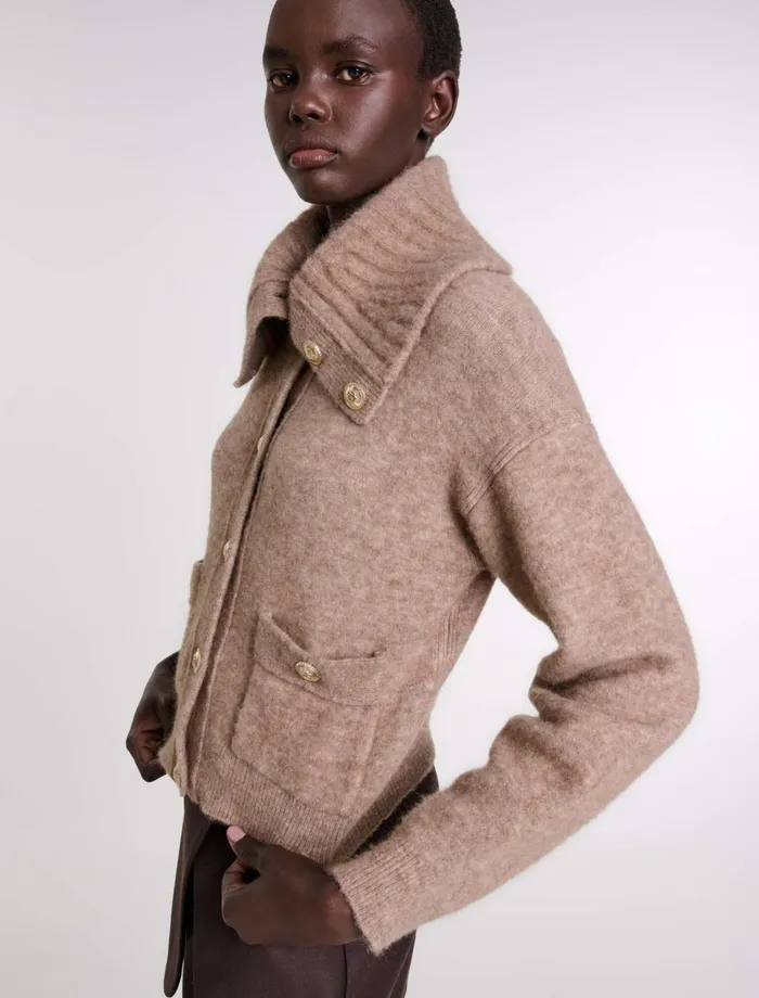 Sweaters and Cardigans Women Maje WoolBlend Cardigan Camel