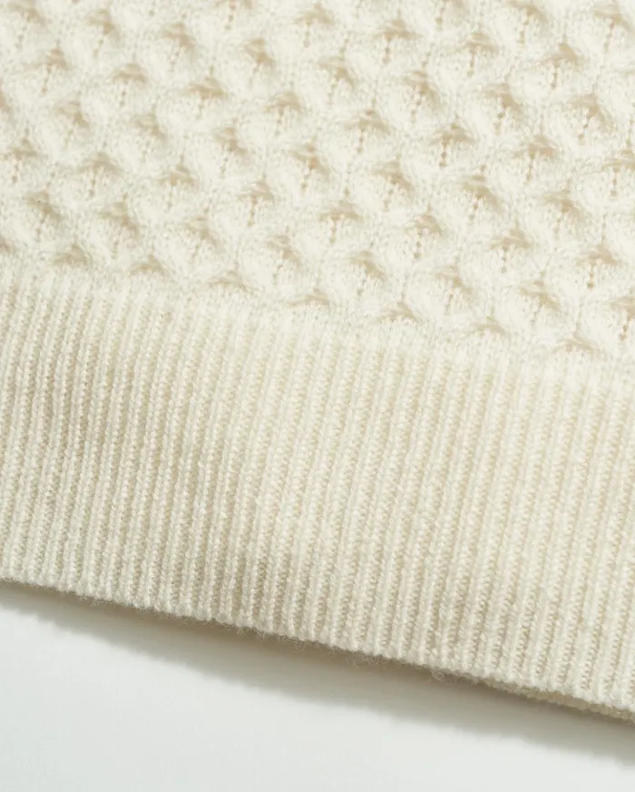 Sweaters and Sweatshirts Men Billy Reid Cashmere Honeycomb Turtleneck Natural