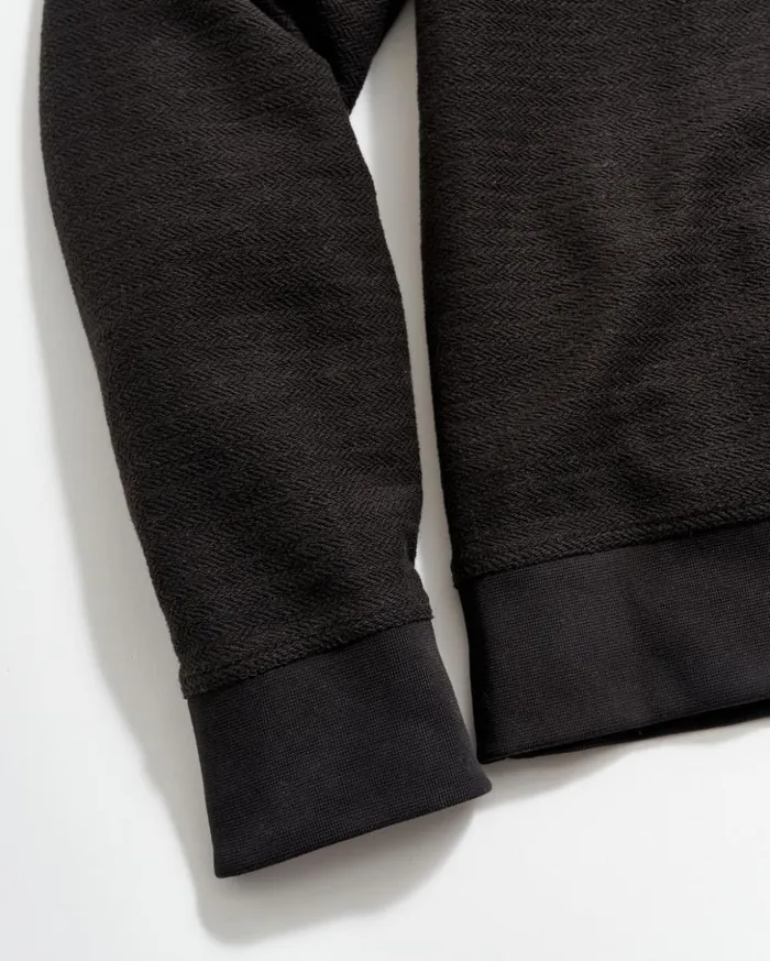 Sweaters and Sweatshirts Men Billy Reid Herringbone Half Zip Black