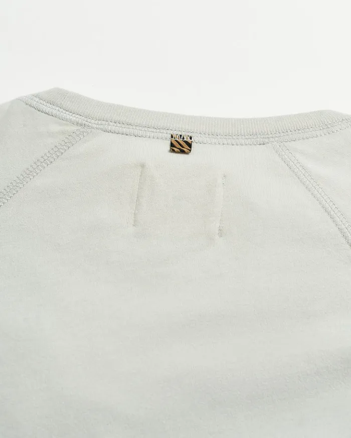 Sweaters and Sweatshirts Men Billy Reid Ls Sueded Cotton Crew Silver