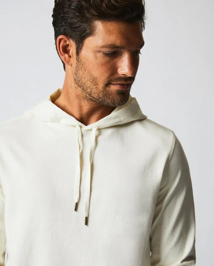 Sweaters and Sweatshirts Men Billy Reid Practice Hoodie Tinted White