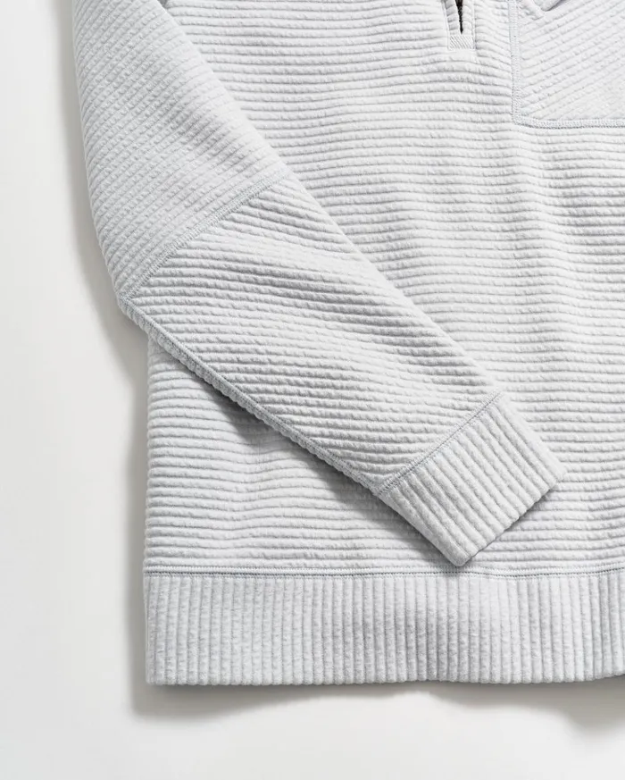 Sweaters and Sweatshirts Men Billy Reid Quilted Half Zip Beach Blue