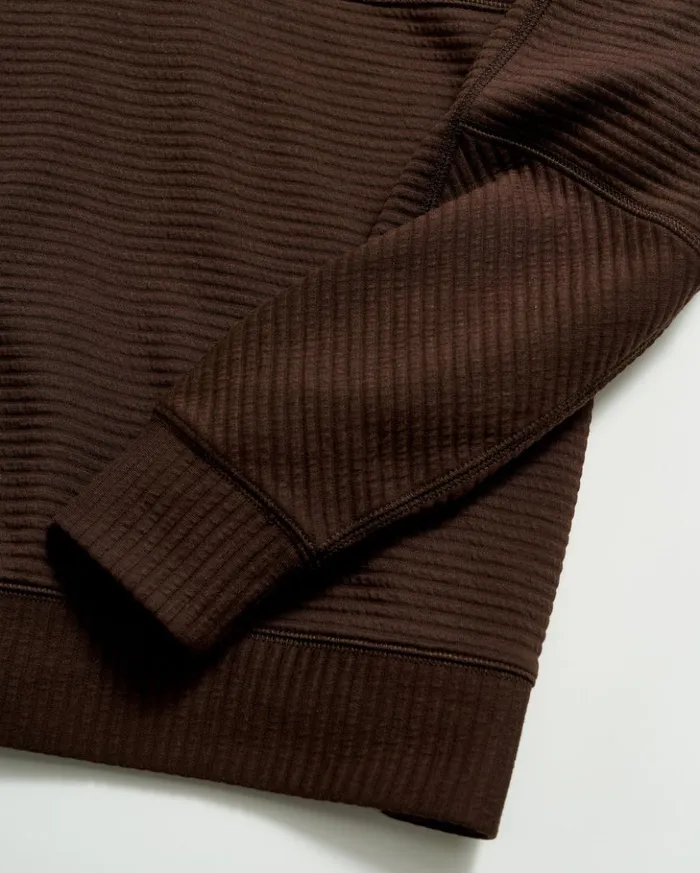 Sweaters and Sweatshirts Men Billy Reid Quilted Half Zip Chocolate