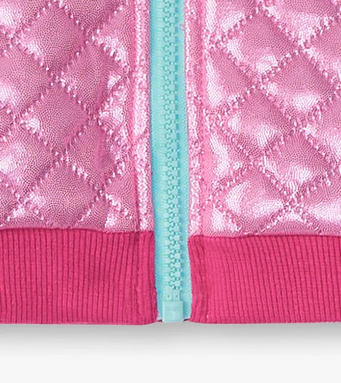 Sweaters Baby and Toddler Hatley Baby and Toddler Girls Rose Violet Metallic Bomber Jacket