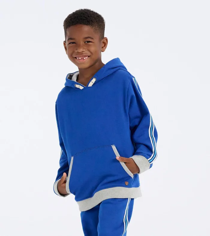 Sweaters Boys Hatley Boys Blue Pullover Terry Sweatshirt