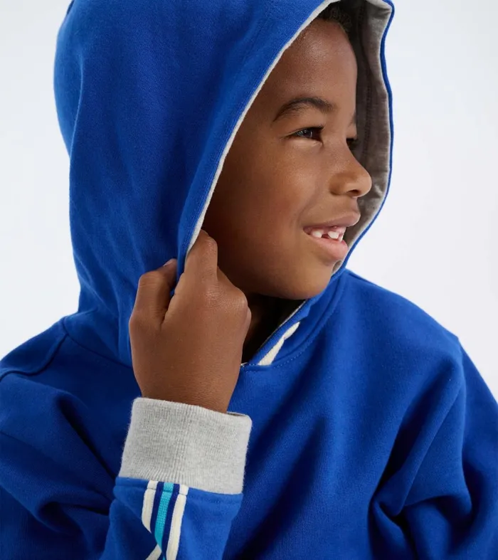 Sweaters Boys Hatley Boys Blue Pullover Terry Sweatshirt