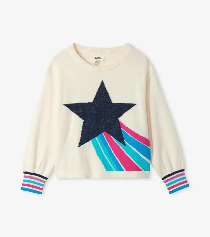 Sweaters Girls Hatley Girls Shooting Star Sweater
