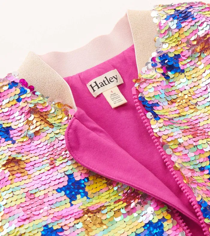Sweaters Girls Hatley Girls Star Party Sequined Bomber Jacket
