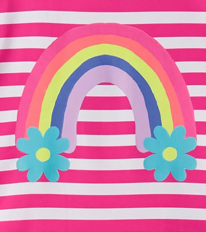 Swimwear Baby and Toddler Hatley Baby Girls Candy Stripes Rashguard Swimsuit