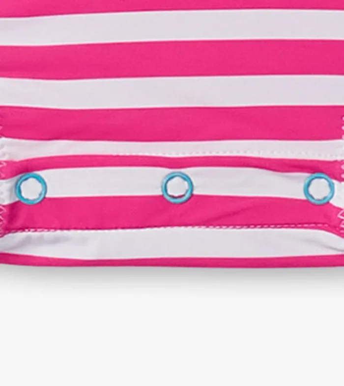 Swimwear Baby and Toddler Hatley Baby Girls Candy Stripes Rashguard Swimsuit