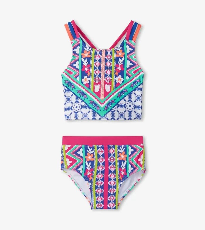 Swimwear Girls Hatley Girls Kaleidoscope TwoPiece Crop Top Bikini Set