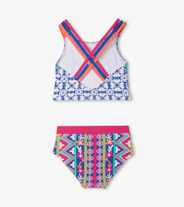 Swimwear Girls Hatley Girls Kaleidoscope TwoPiece Crop Top Bikini Set