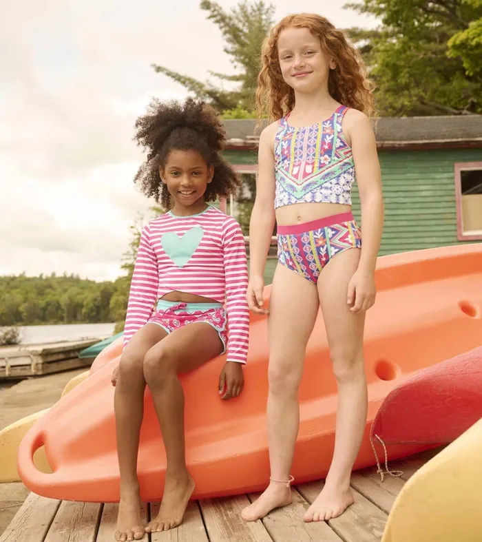 Swimwear Girls Hatley Girls Kaleidoscope TwoPiece Crop Top Bikini Set