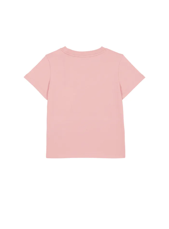 Tshirt With Logo Purple Kids Balmain