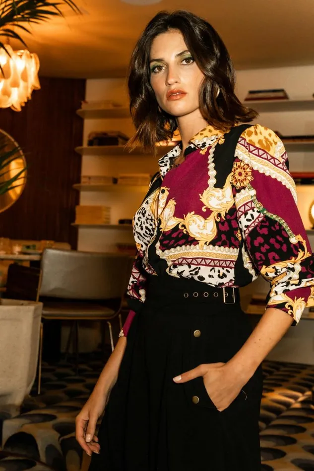 Tammy Button Up Blouse 8211 FINAL SALE Black Women Bohme Blouses