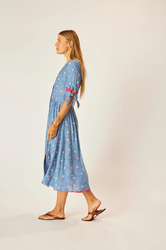 The Family Martin Shop Natalie Martin LAYLA DRESS Pinwheel Denim