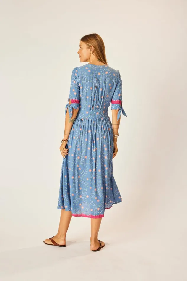 The Family Martin Shop Natalie Martin LAYLA DRESS Pinwheel Denim