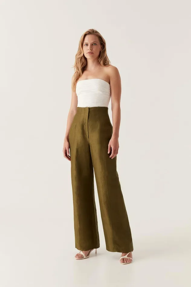 Theory Cinched Pant Deep Olive Women Aje Pants