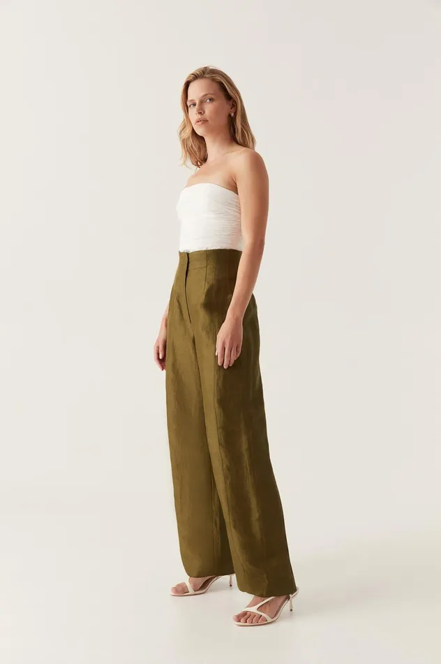 Theory Cinched Pant Deep Olive Women Aje Pants