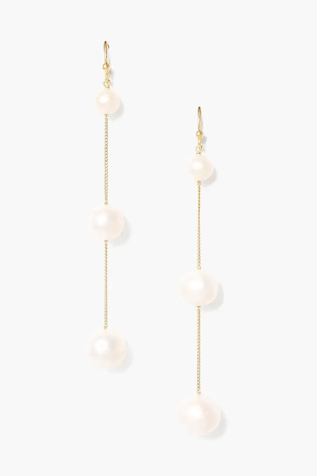Tiered Floating Pearl Earrings Women Chan Luu Earrings