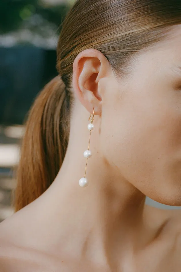 Tiered Floating Pearl Earrings Women Chan Luu Earrings