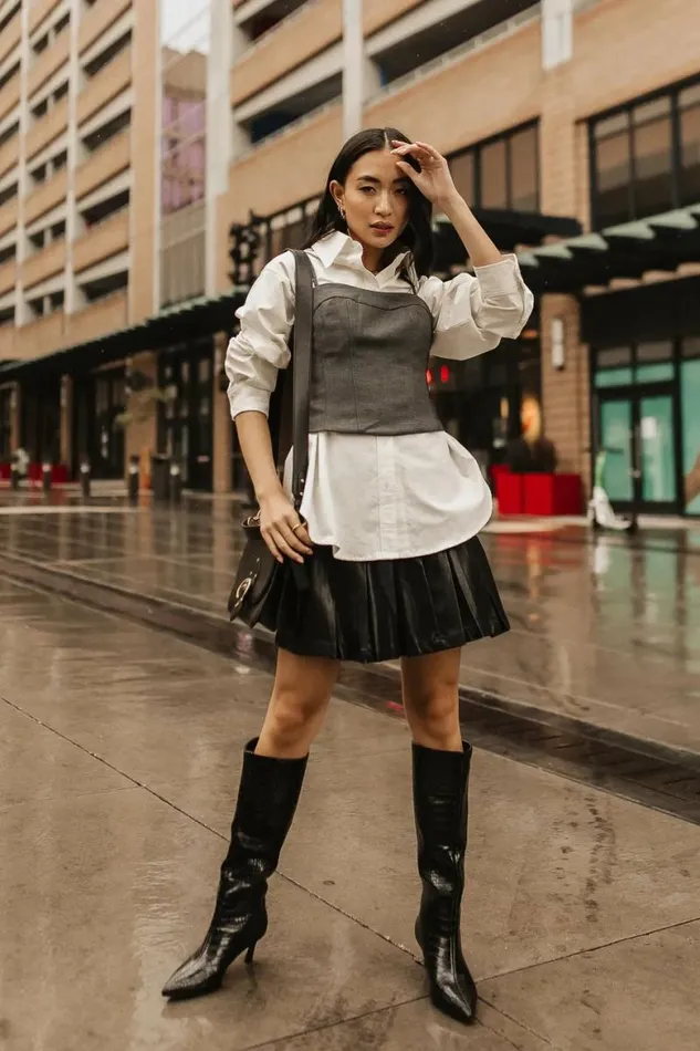 Tinley Crop Top Grey Women Bohme Tops