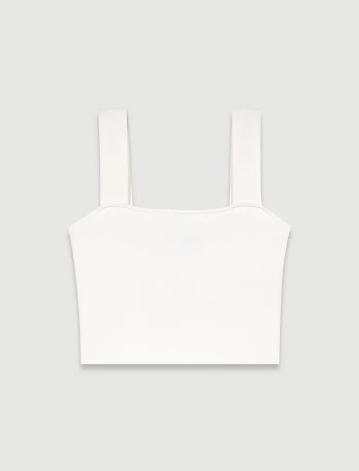 Tops and Shirts Women Maje Knit Crop Top Ecru