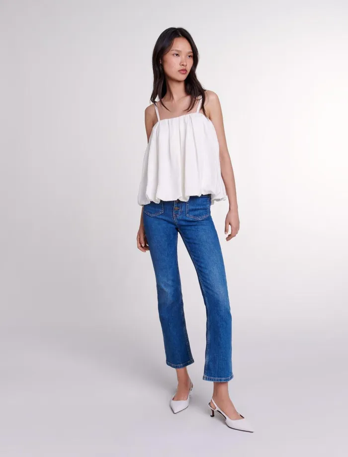Tops and Shirts Women Maje Strappy Top White
