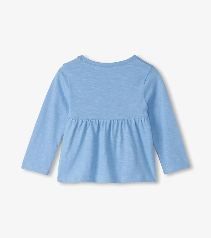 Tops Baby and Toddler Hatley Baby and Toddler Girls Big Groovy Heart Long Sleeve TShirt