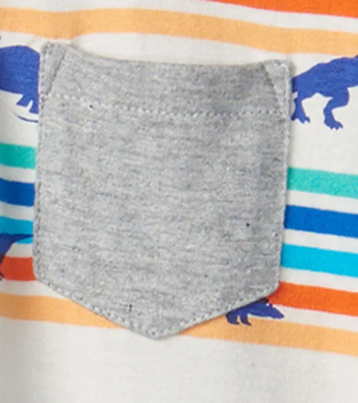 Tops Baby and Toddler Hatley Mini Dinos Long Sleeve Polo TShirt