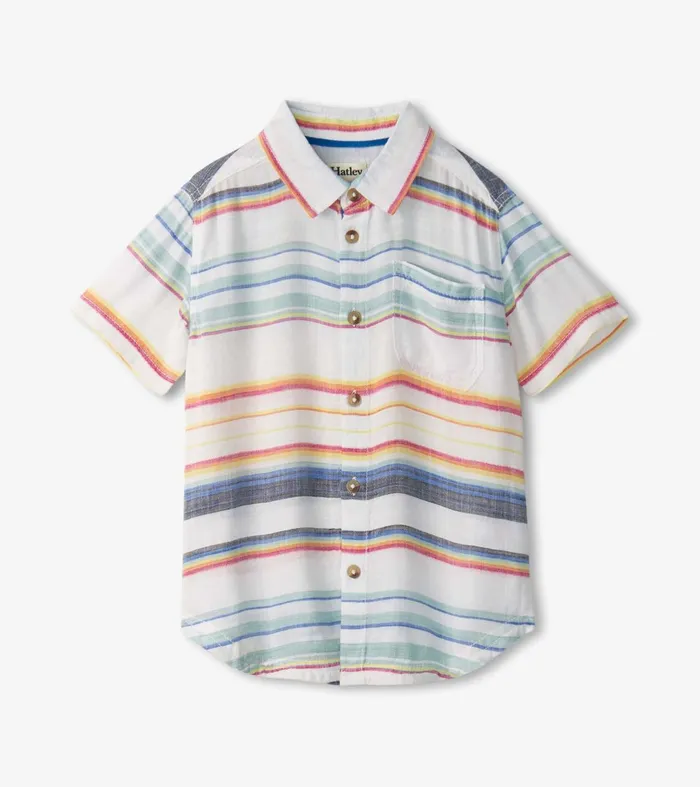 Tops Boys Hatley Boys Summer Stripe Short Sleeve Button Down